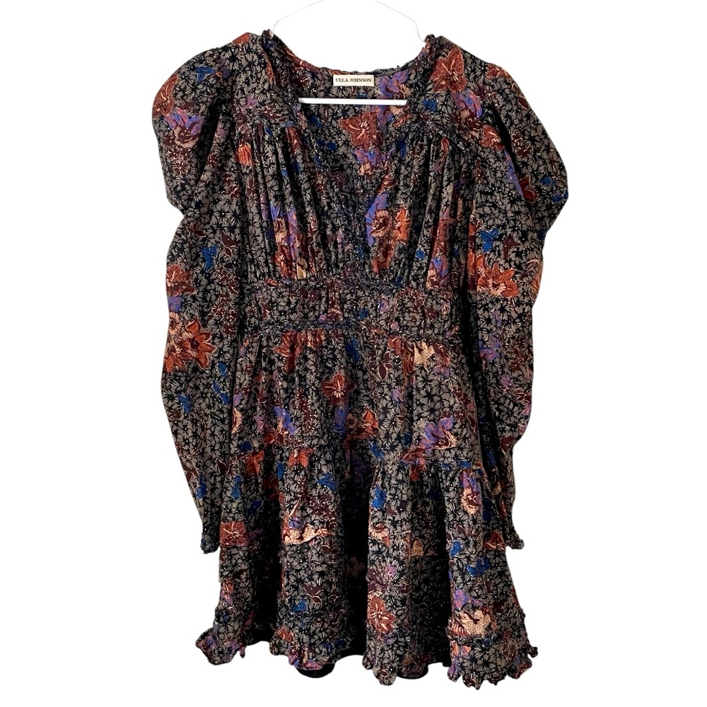 Ulla Johnson Julie Floral Puff Long Sleeve Dress size 6
